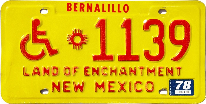 New Mexico Handicap License Plates